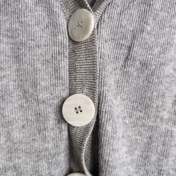 Zara Light weight Grey Cropped Button Cardigan, Size S - Picture 3 of 6